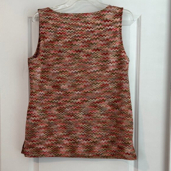 Chico's Travelers Multi Color Chevron Tank Top Size 1 (8 / 10) - Picture 8 of 8